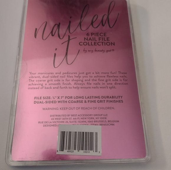 NWT My Beauty Spot "Nailed It" 6 Piece Dual Sided Colorful Nail File Set - Picture 9 of 9